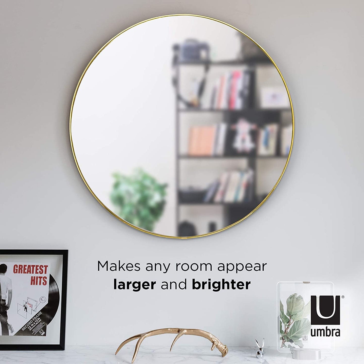 HUBBA MIRROR 18" BRASS