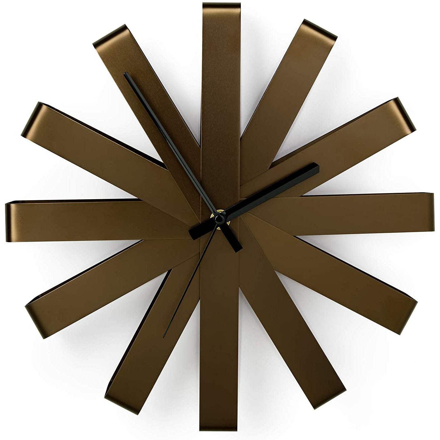 RIBBON WALL CLOCK 12" BRONZE
