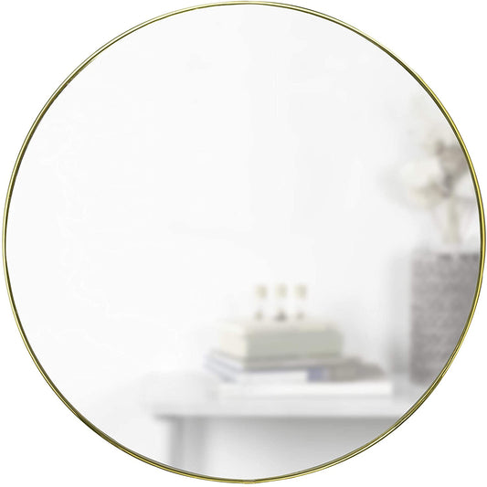 HUB WALL METAL MIRROR 37" BRASS