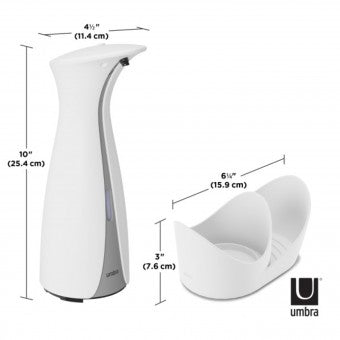 OTTO AUTO SOAP DISPENSER WITH CADDY WHITE