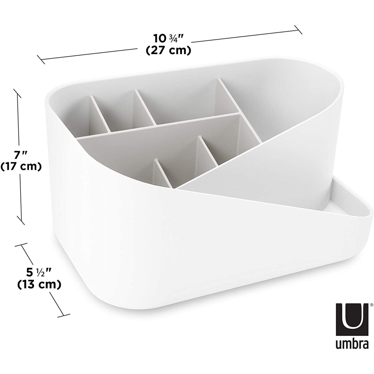 GLAM COSMETIC ORGANIZER WHITE & GREY