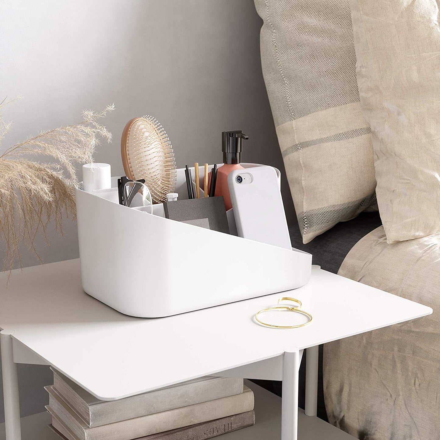 GLAM COSMETIC ORGANIZER WHITE & GREY
