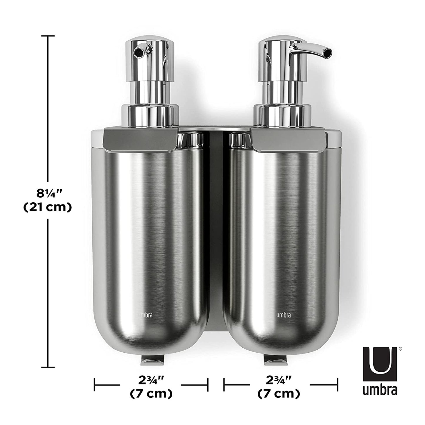 JUNIP METAL WALL MOUNT 2 PK STAINLESS STEEL
