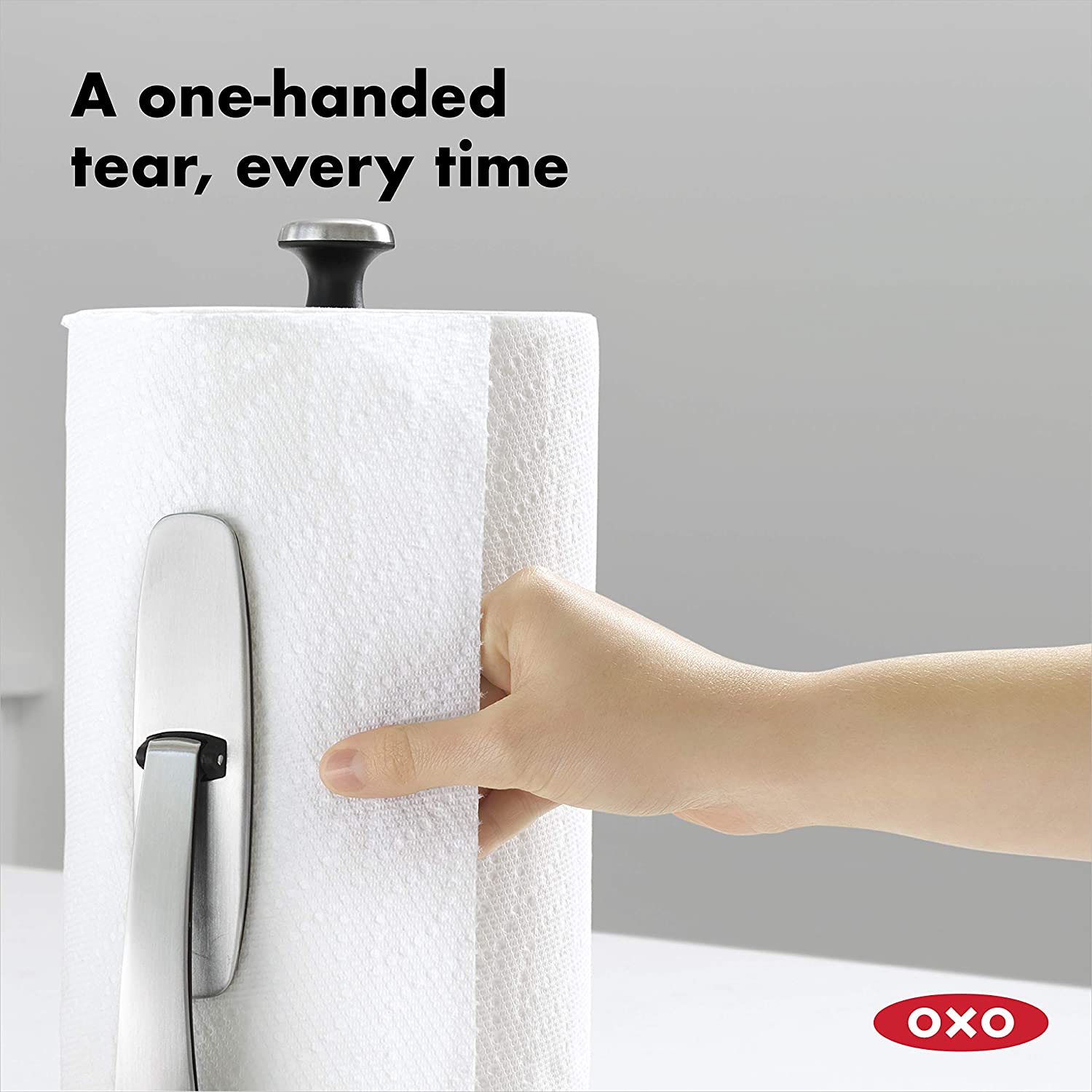 OXO GG SIMPLY TEAR PAPER TOWEL HOLDER - BRUSHED SS
