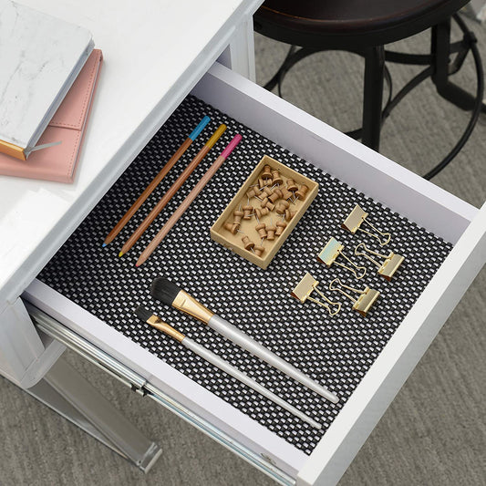 Thick Non-Adhesive Shelf & Drawer Liner 18" x 10' Black