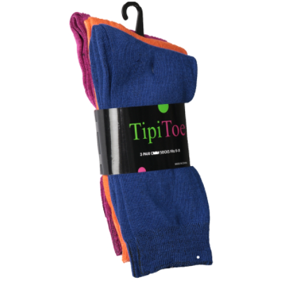 Pack de 3 calcetines deportivos Indigo/Orange/Purple