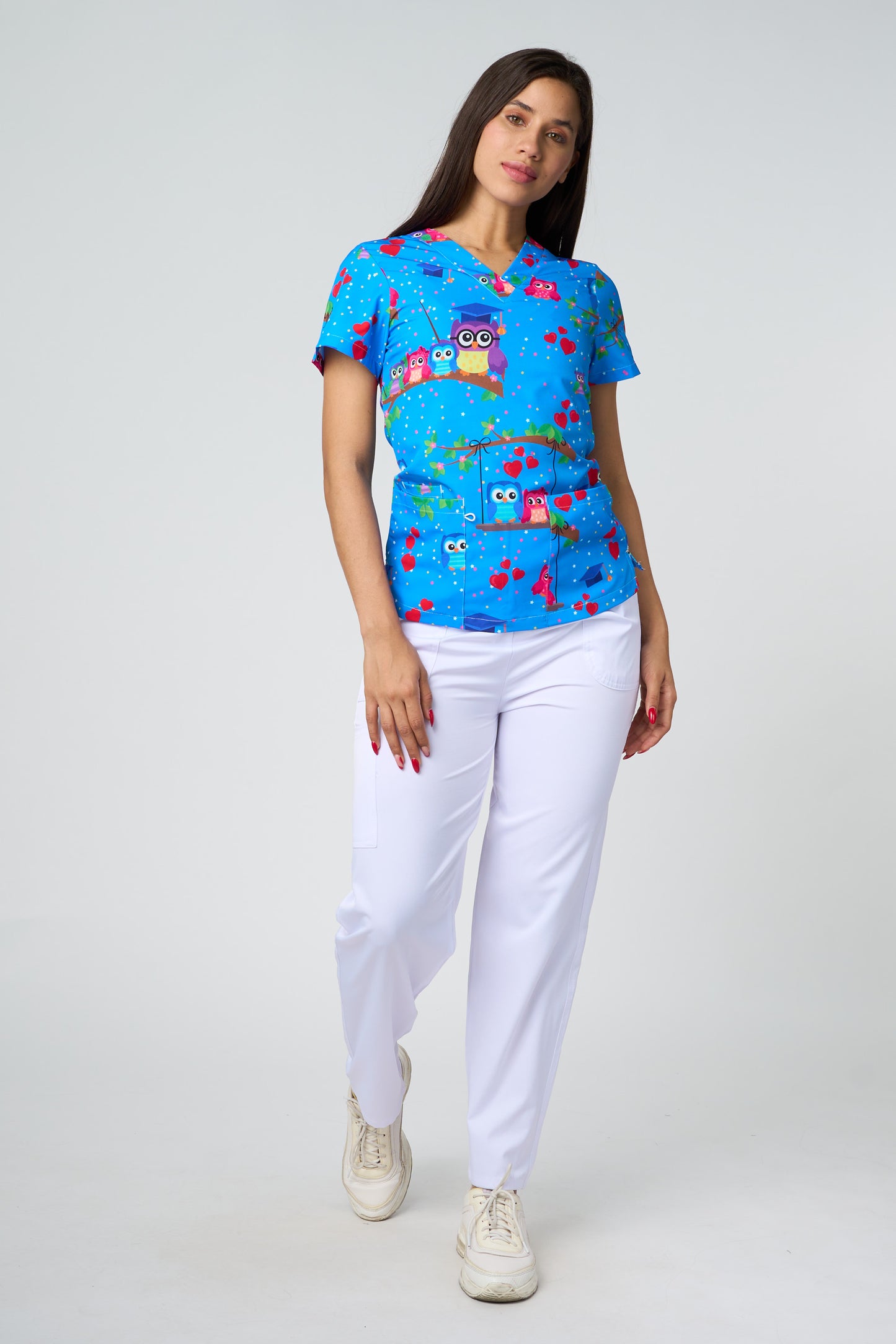OWL BLUE BACKGROUND PRINTED SHIRTS