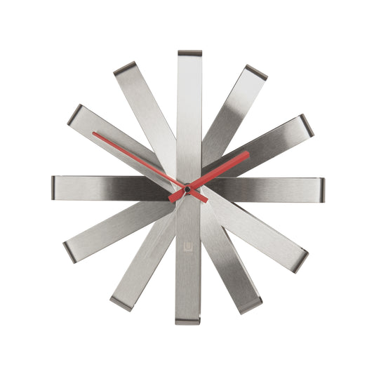 Ribbon Wall Clock 12" Steel