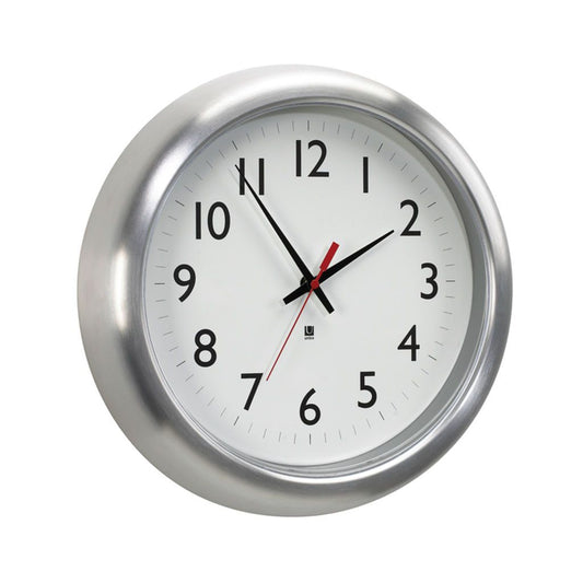 Station Wall Clock 14" Aluminum