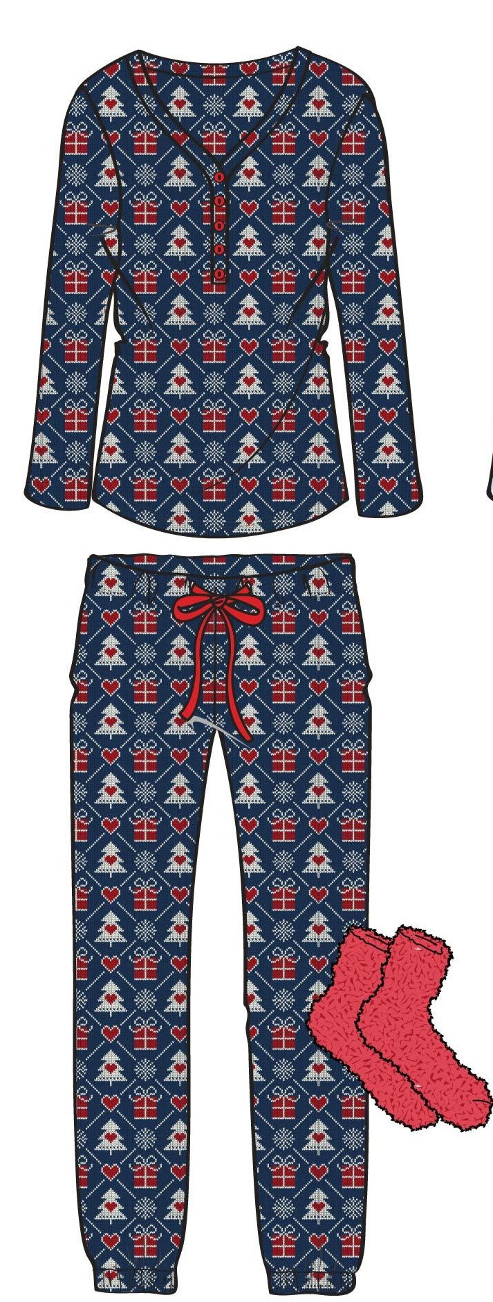Hensley Jogger set Holiday Knit Midnight