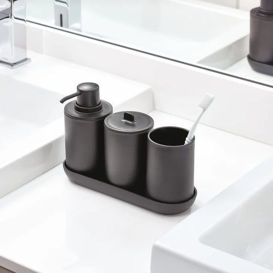 Cade Bath Accessories Set/4   Black