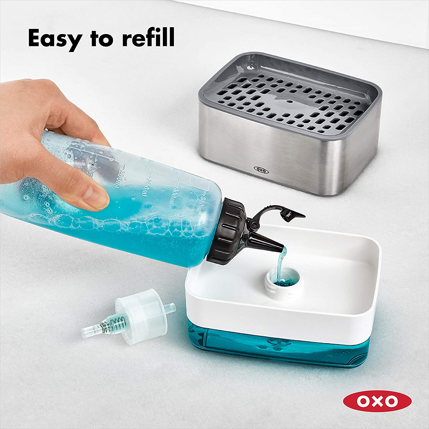 OXO GG SOAP DISPENSING SPONGE HOLDER