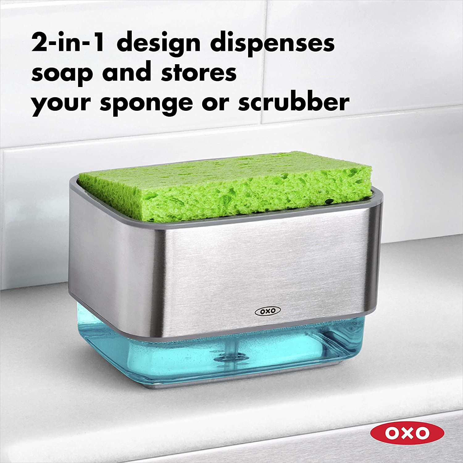 OXO GG SOAP DISPENSING SPONGE HOLDER