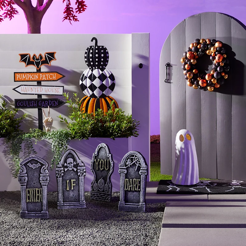 16.5" Tombstone Set - 4pcs - Enter If You Dare