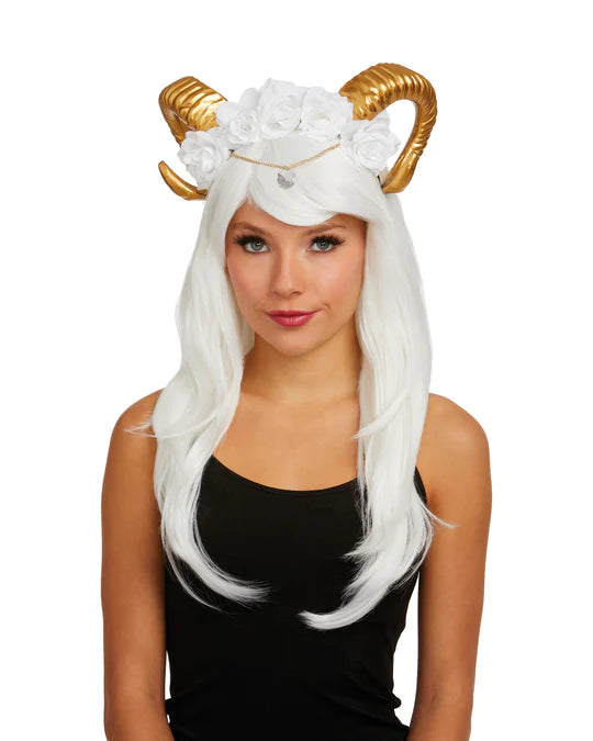 GILDED RAMS HORDN HEAD PIECE