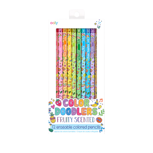 Color doodlers fruity scented erasable color pencils - set of 12