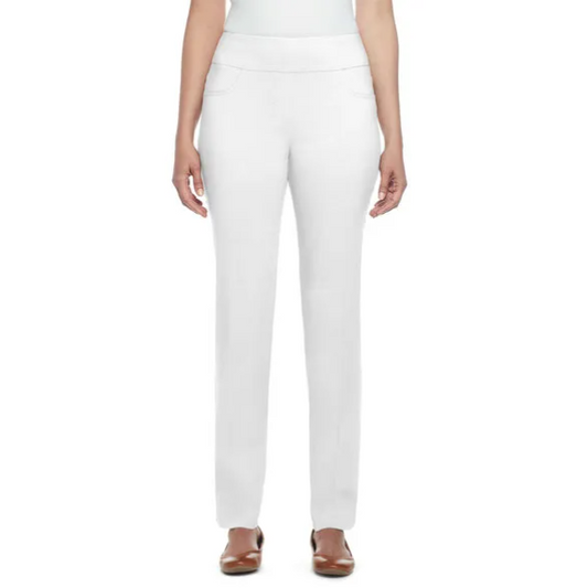Plus Pull On Proportioned Medium Millennium Pant White Ruby Rd X