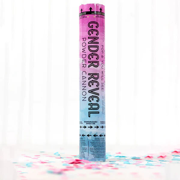 12" BLUE GENDER REVEAL CONFETTI AND POWDER CANNON