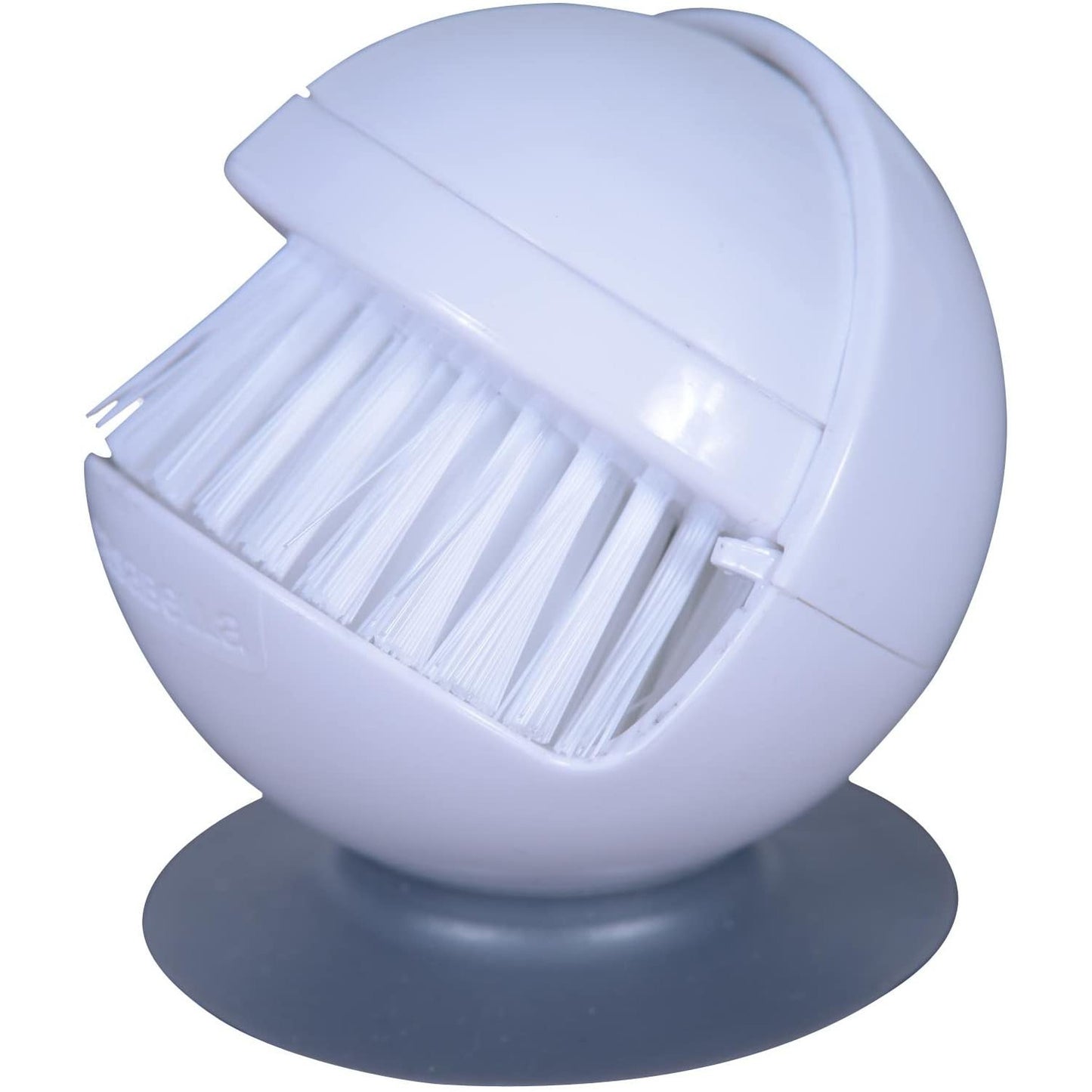 Palm Brush with Suction Base White