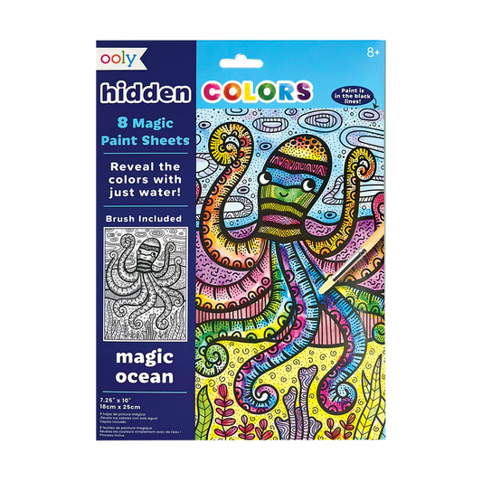 Hidden colors magic paint sheets - magic ocean