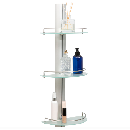 3 Tier Half Moon Glass Shelf