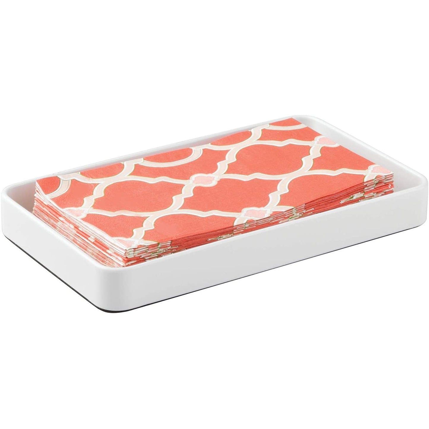 Gia Guest Towel Tray White