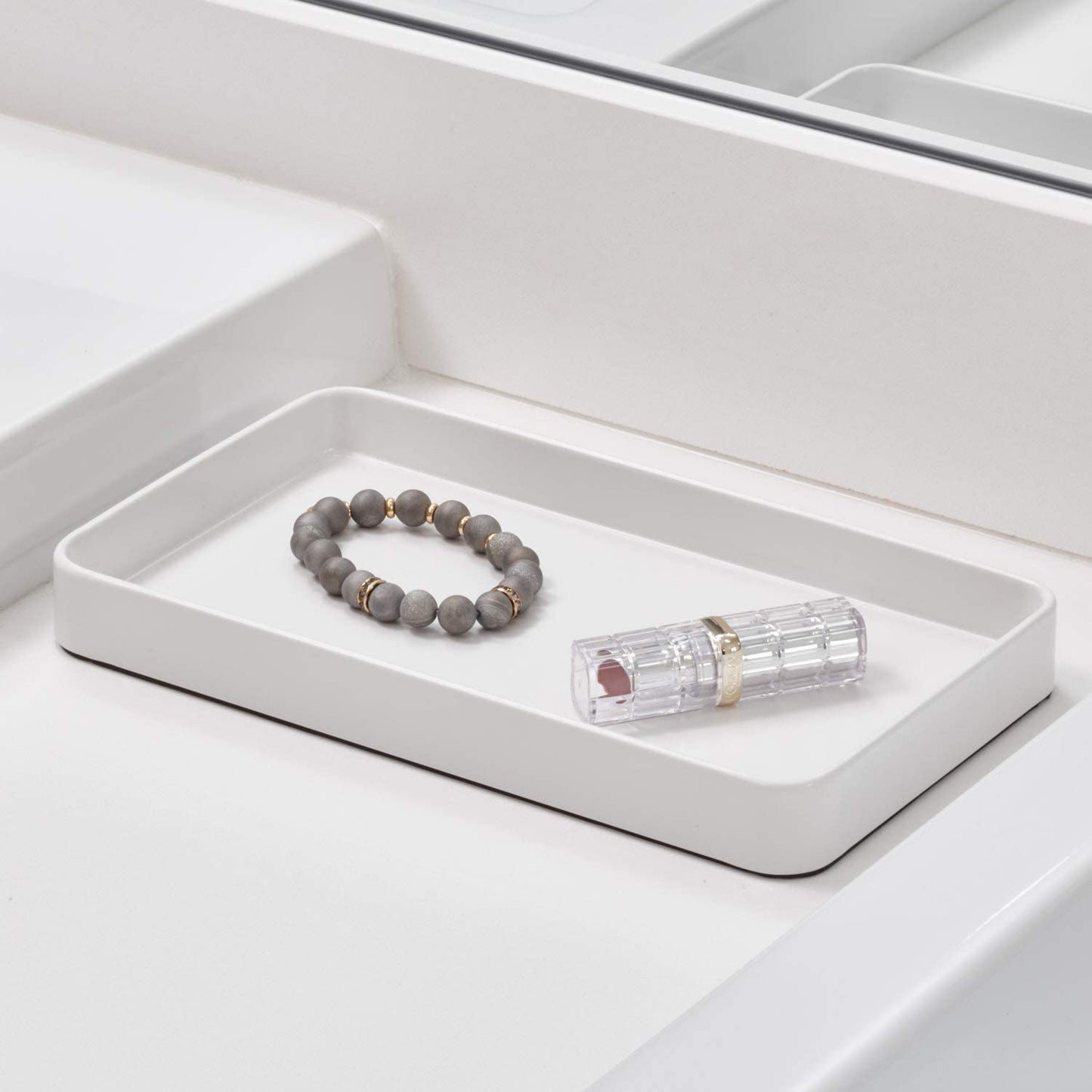 Gia Guest Towel Tray White