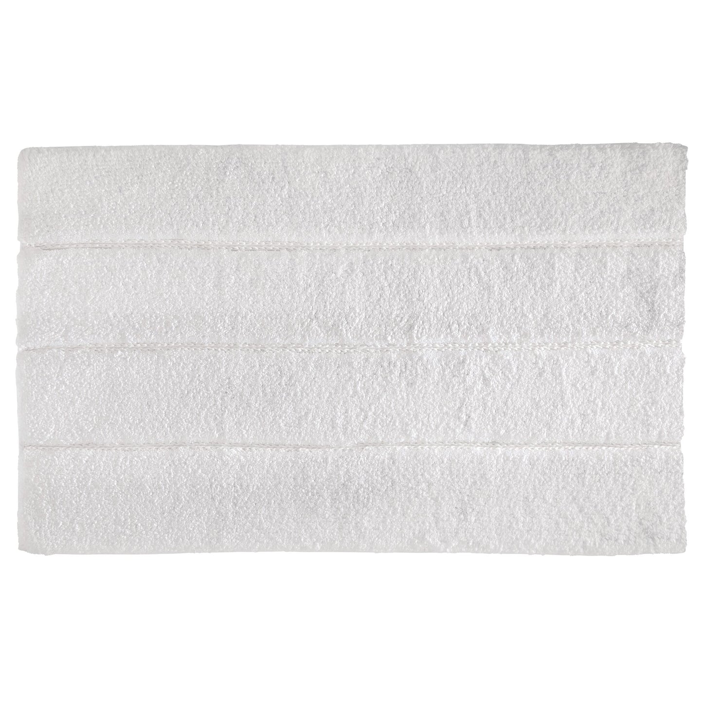 Alfombra rallada blanca  para baño 34" X 21"