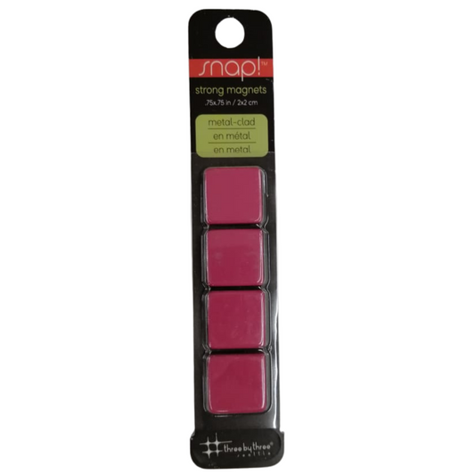 Snap! Strong Square Magnets Small Pink
