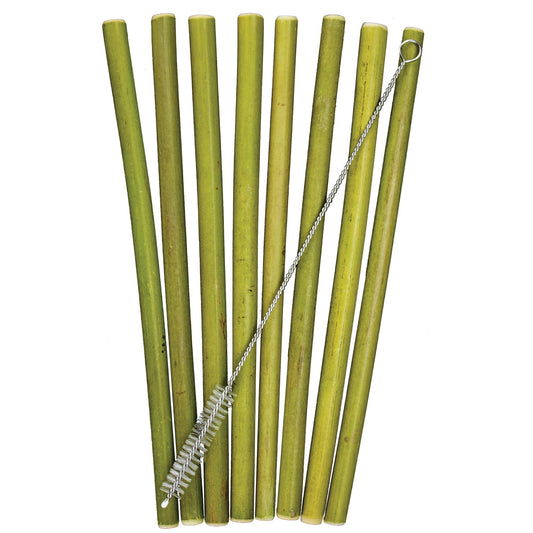 BAMBOO DRINKING STRAWS 8PK