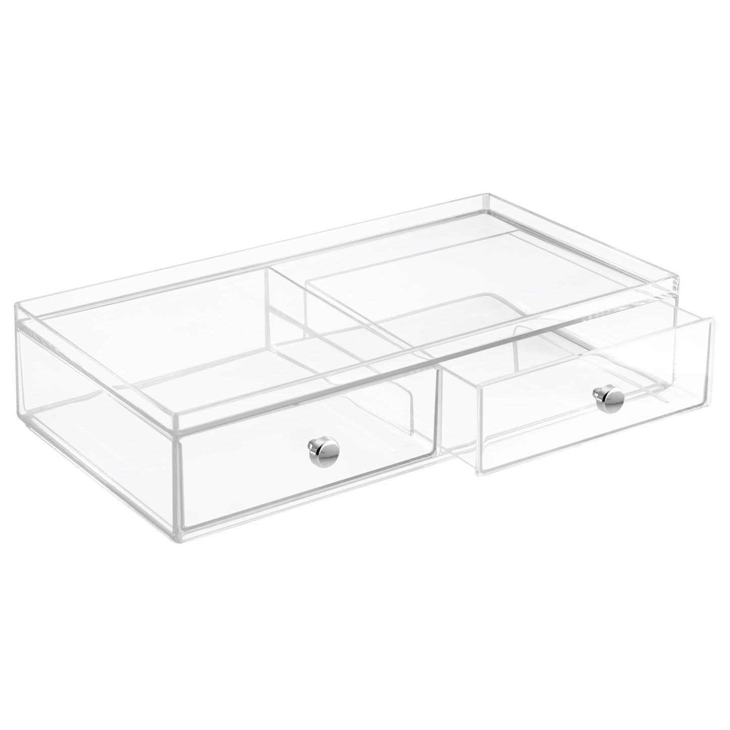 2 Drawers  Wide  Clear
