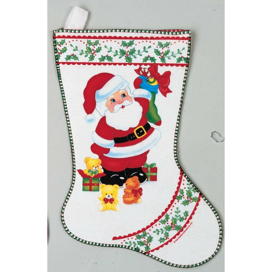 20" WH Santa print stcking