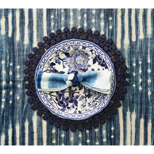 ROUND BAMBOO PLACEMATS NAVY