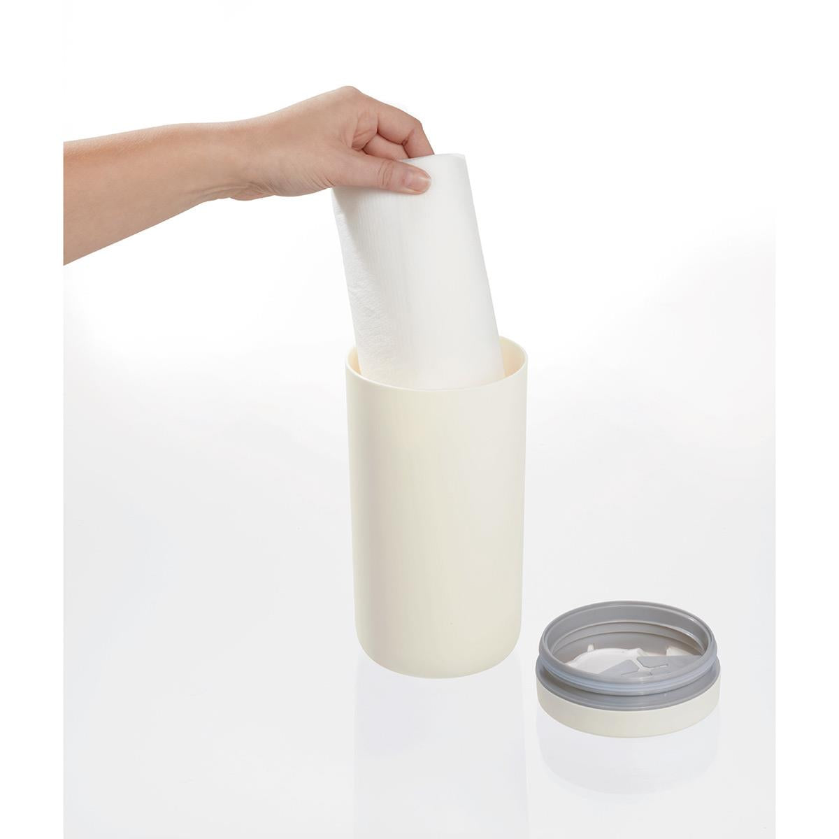 Wipes Dispenser Coconut and Gray Accents