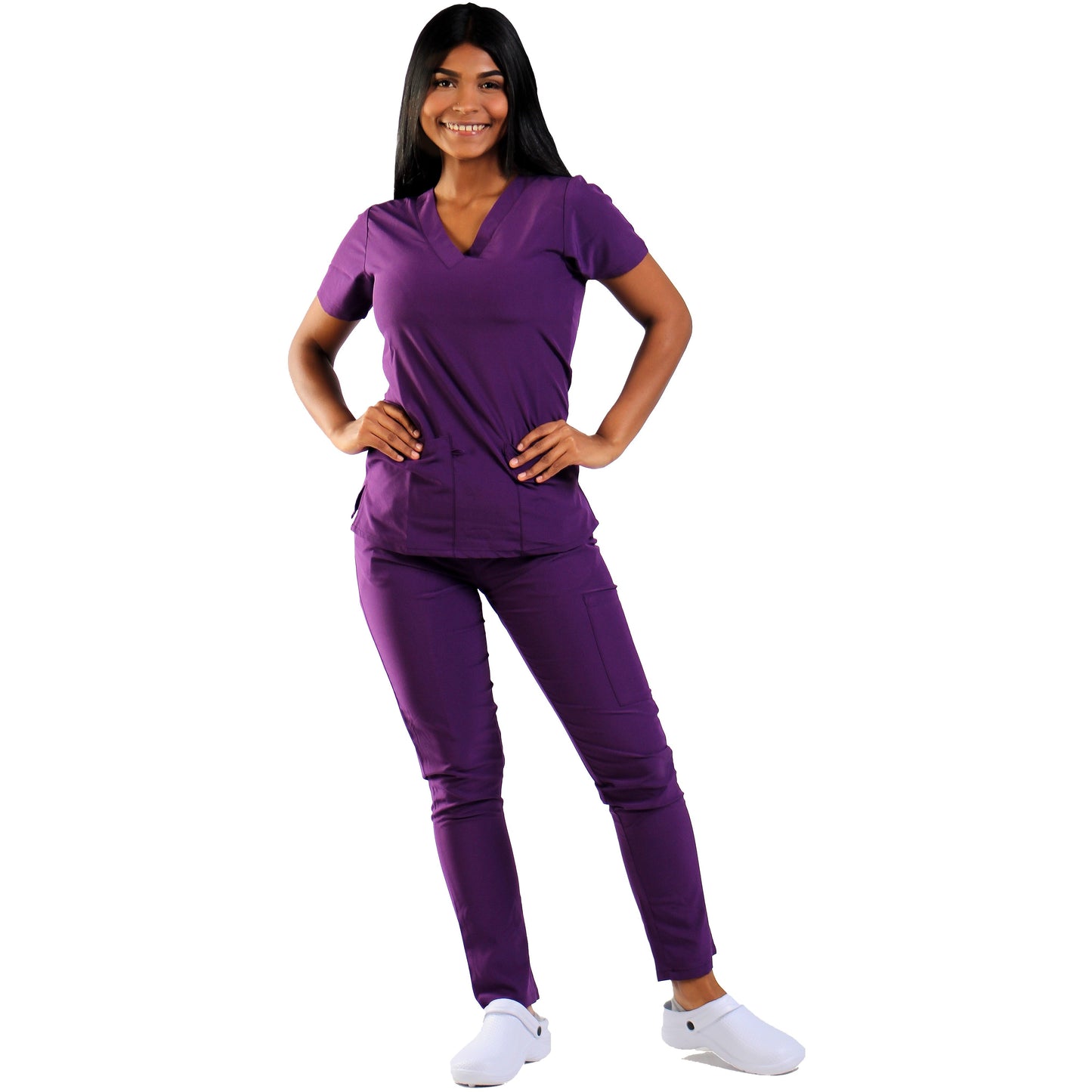 UNIFORME STRECH MORADO LOTO MODELO JOGGER (SLIM FIT) 2
