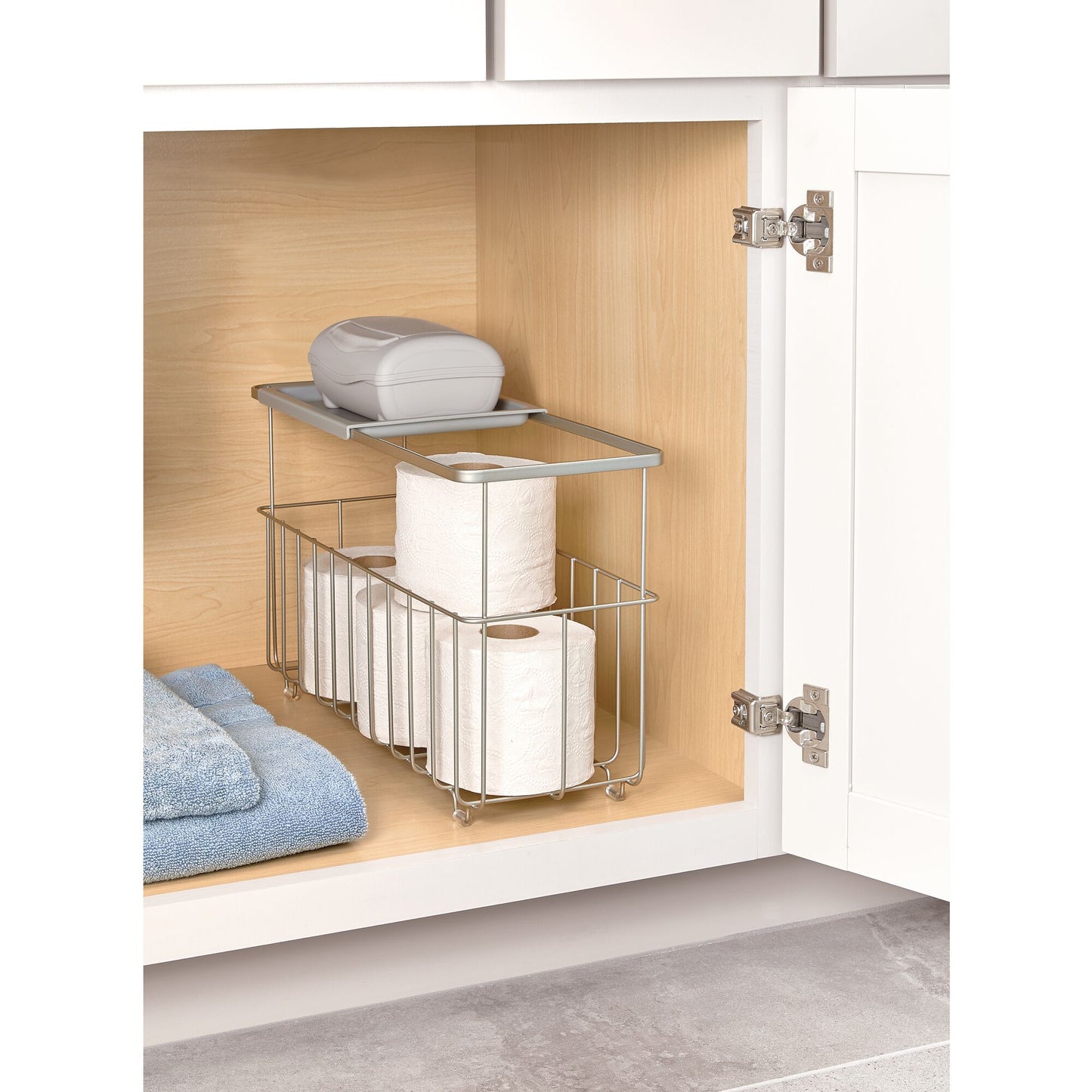 Storage Basket With Shelf