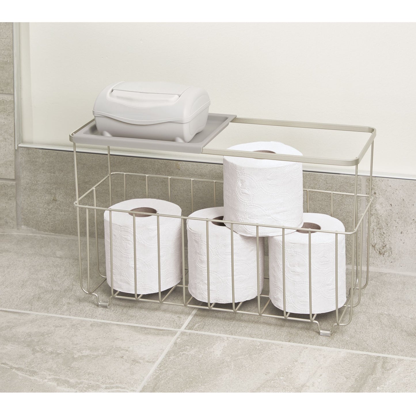 Storage Basket With Shelf