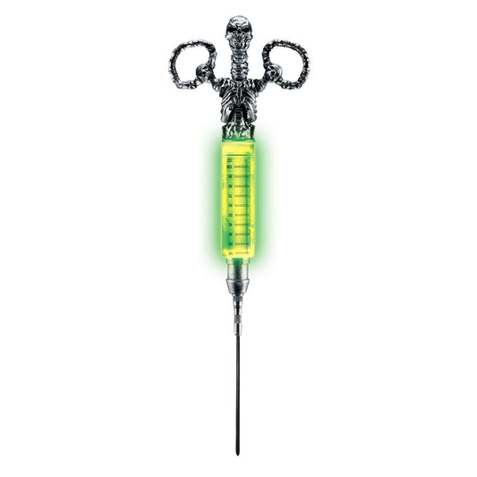 Radiactive glowing syringe