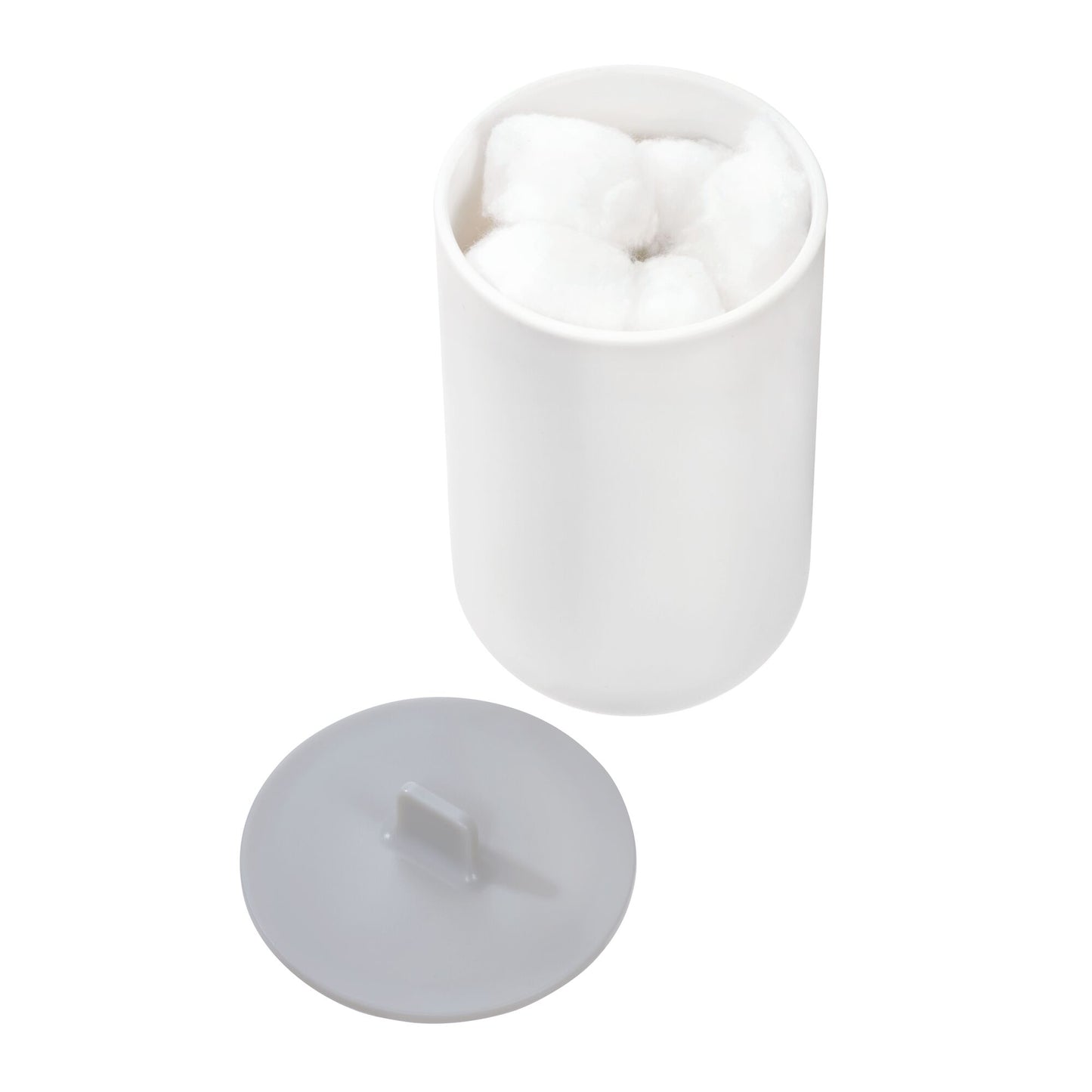 CANISTER WHITE W/GRAY LID