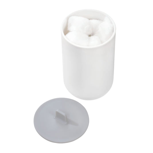 CANISTER WHITE W/GRAY LID