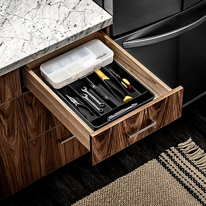 Drawer and tool drawer  organizer granite