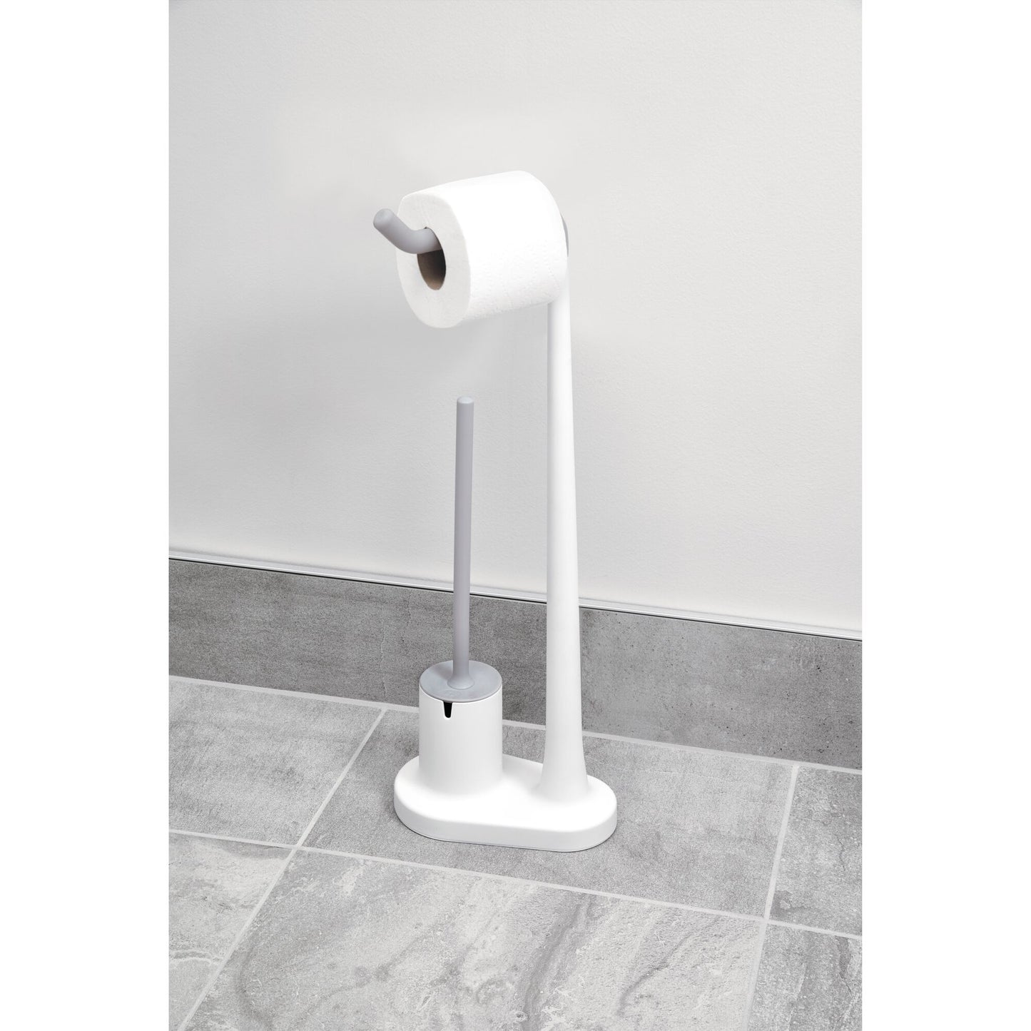 Cepillo para tazón con soporte para papel higiénico