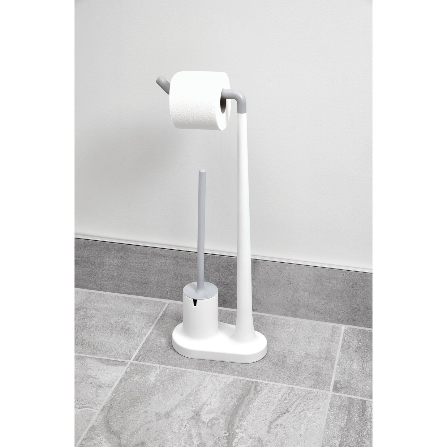 Cepillo para tazón con soporte para papel higiénico