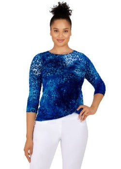 BLOUSE INDIGO MULT - RUBY RD