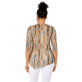 BLOUSE COGNAC MULTI - RUBY RD