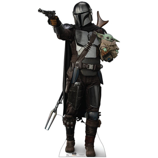 Mandalorian with the child Soporte de cartón