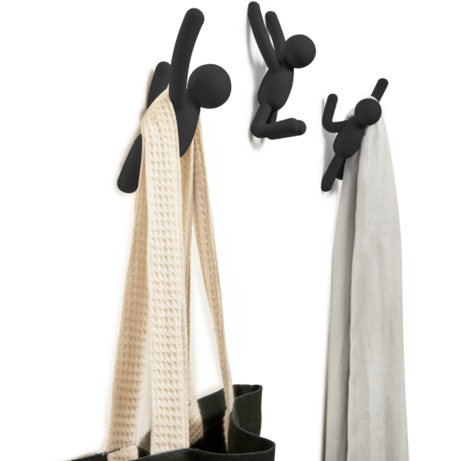BUDDY HOOK SET 3  BLACK
