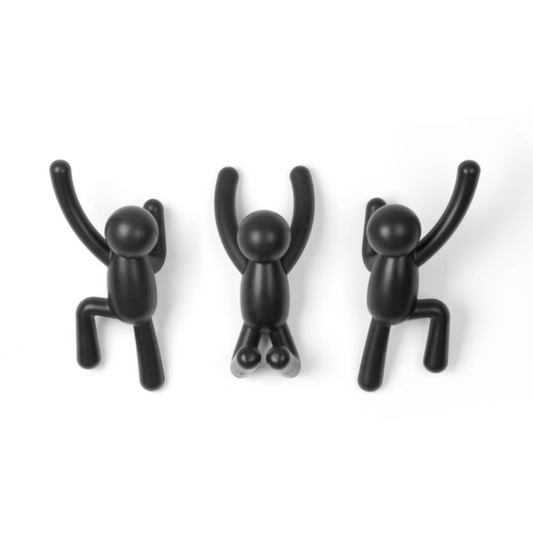 BUDDY HOOK SET 3  BLACK