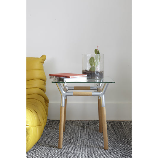 KONNECT SIDE TABLE NATURAL/NICKEL