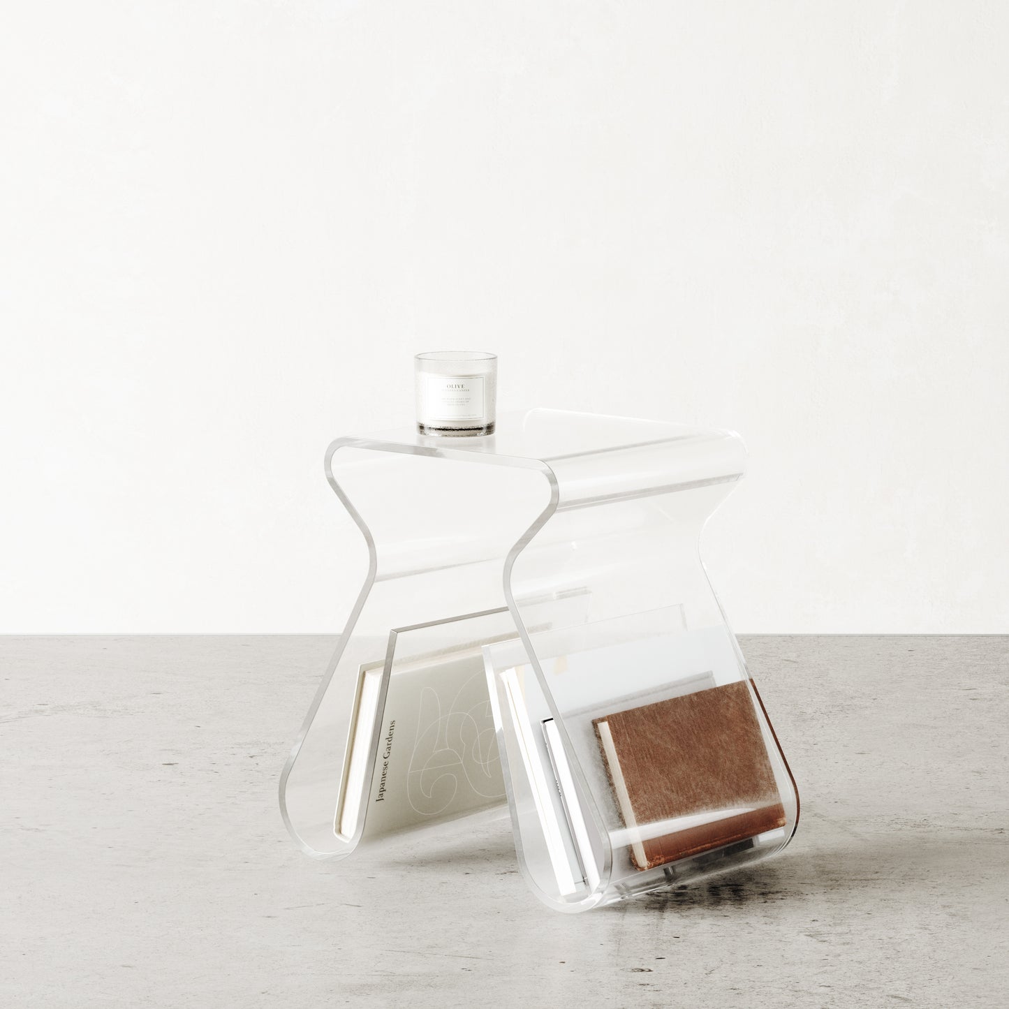 MAGINO STOOL & MAGAZINE  RACK by Karim Rashid